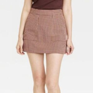 Brown Houndstooth Mini Skirt Academia Preppy Pinterest Fall Outfit
